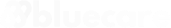 Logo firmy BlueCare białe